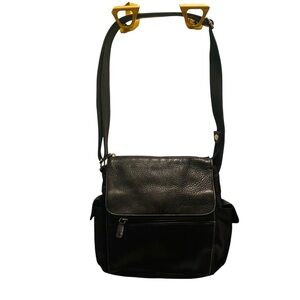 FOSSIL 75082 Black Leather Shoulder Bag